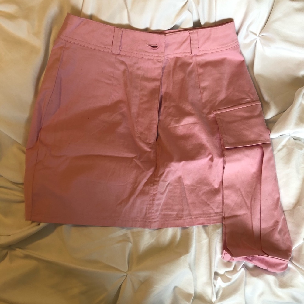 Pink cargo skirt